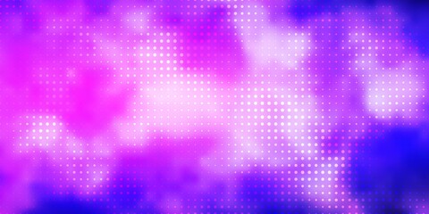 Light Purple vector layout with circle shapes. Abstract decorative design in gradient style with bubbles. Pattern for wallpapers, curtains.