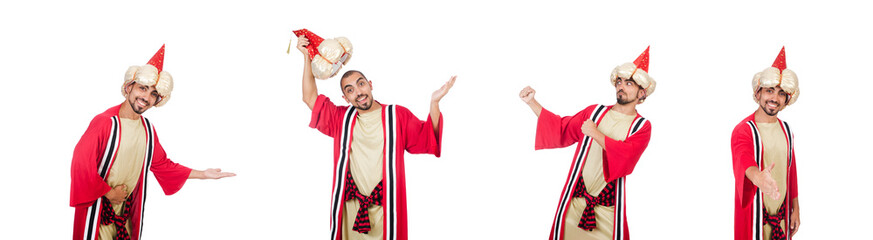 Wizard in costume isolated on the white