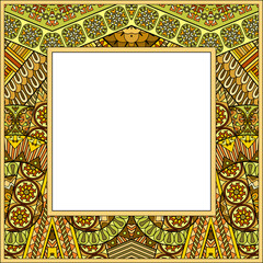 Vector abstract ornamental vintage ethnic frame