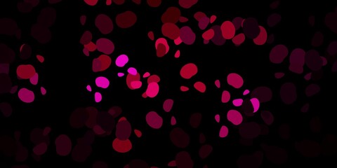 Dark pink vector background with random forms.