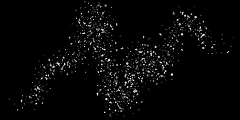 Silver confetti.