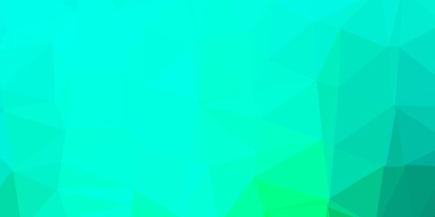 Light green vector triangle mosaic background.