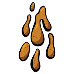 A Cartoon Illustration of a Brown Poo Dookie or Turd