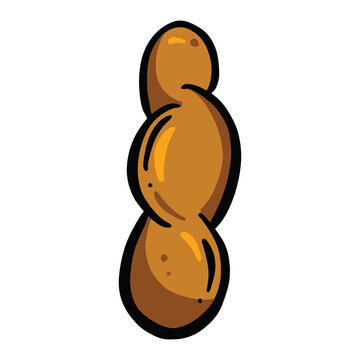 A Cartoon Illustration of a Brown Poo Dookie or Turd