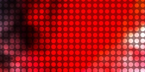 Fototapeta premium Dark Orange vector background with circles. Glitter abstract illustration with colorful drops. Pattern for business ads.