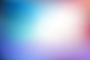 Abstract Blurred mint blue purple red background. Soft light gradient backdrop with place for text. Vector illustration for your graphic design, banner, poster, website