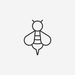 Bee icon. Vector Illustration