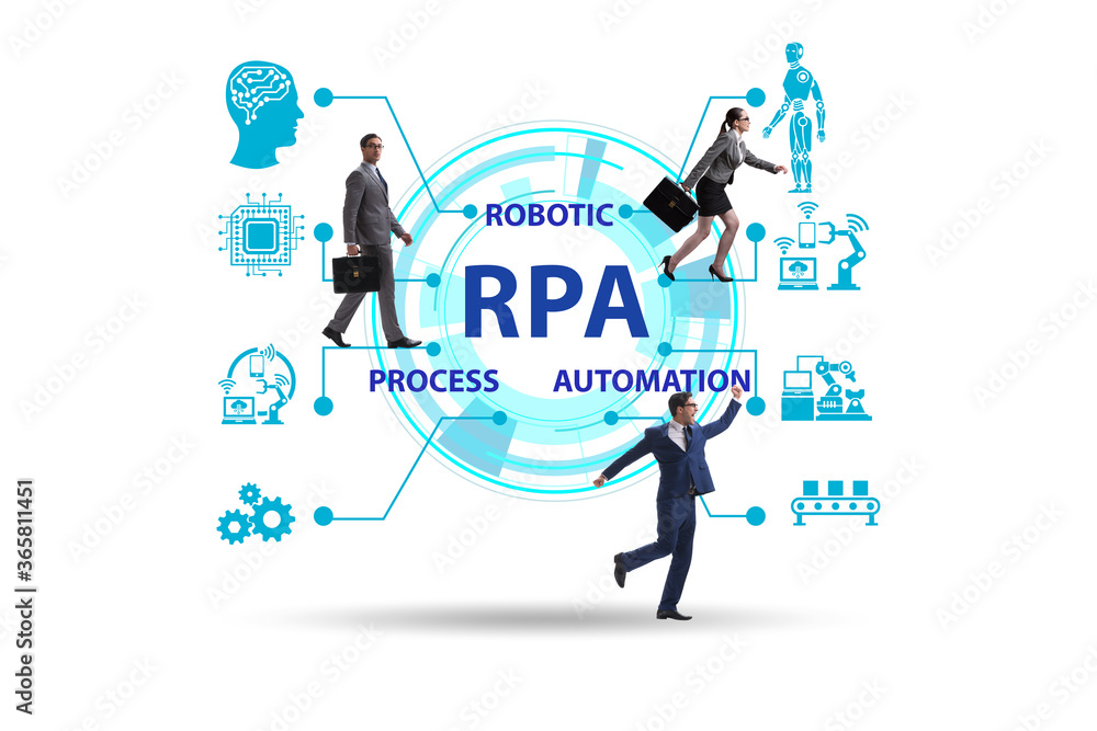 Poster concept of rpa - robotic process automation