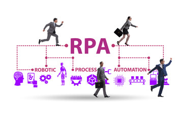 Fototapeta premium Concept of RPA - robotic process automation