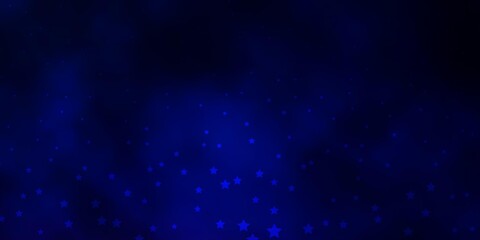 Dark Blue, Red vector background with colorful stars. Decorative illustration with stars on abstract template. Best design for your ad, poster, banner.
