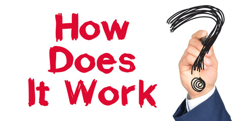Hand with marker writing: How Does It Work