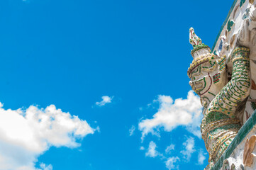 Fototapeta premium Pagoda guardian in Arun Temple, Bangkok, Thailand