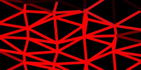 Dark red vector triangle mosaic background.