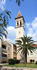 Fototapeta na wymiar tower of a church in Trogir, Croatia