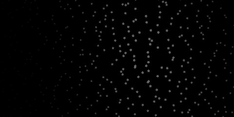 Dark Gray vector pattern with abstract stars. Shining colorful illustration with small and big stars. Design for your business promotion.