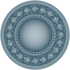 Vector abstract ornamental nature ethnic round frame