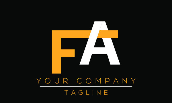 Letter FA Logo Design, Creative Modern Icon AF A F 