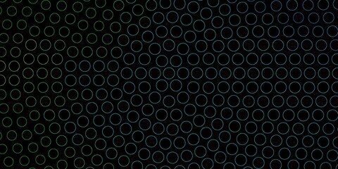 Fototapeta na wymiar Dark Blue, Green vector background with spots. Modern abstract illustration with colorful circle shapes. Pattern for wallpapers, curtains.