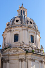 ROME, ITALY - 2014 AUGUST 18. The church Most Holy Name of Mary in Rome.