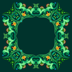 Floral vector border. Nature illustration