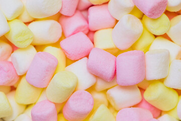 Marshmallows rosa und bunt
