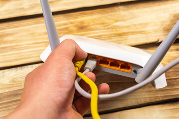 The router is distributing the Internet,