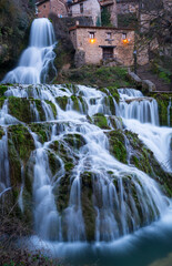 Waterfall in Orbaneja del Castillo, Sedano Valley, Burgos, Castilla y Leon, Spain, Europe