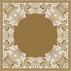 Floral vector border. Nature illustration