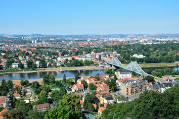 Fototapeta na wymiar Saxony landscape and Dresden city