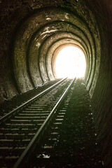 Naklejka premium The bright light at the end of the tunnel