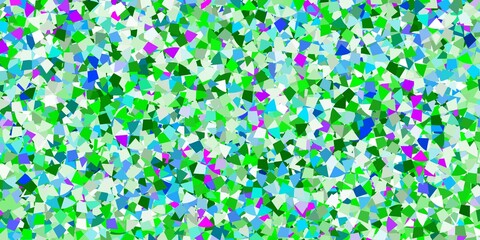 Light blue, green vector layout with lines, triangles.