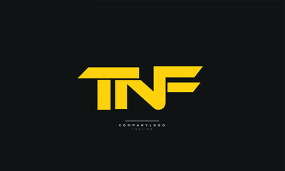 TNF Letter Logo Alphabet Design Icon Vector Symbol