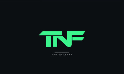 TNF Letter Logo Alphabet Design Icon Vector Symbol