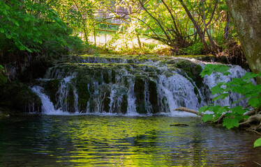 Fototapeta na wymiar Waterfall of the river Vrelo