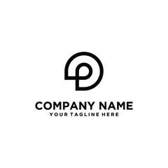 Logo P Vector. Letter P Abstract Logo. Alphabet Symbol. Trendy Flat style for graphic design. company logo design.