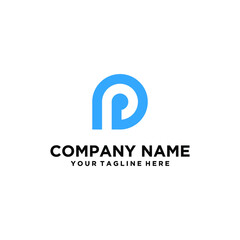 Fototapeta premium Logo P Vector. Letter P Abstract Logo. Alphabet Symbol. Trendy Flat style for graphic design, 