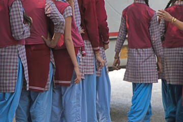 Group of Girls dressed in a school uniform 