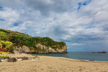 Fototapeta na wymiar Moinhos beach Sao Miguel island, Portugal
