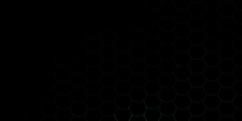 Dark Green vector texture with disks. Colorful illustration with gradient dots in nature style. New template for a brand book.