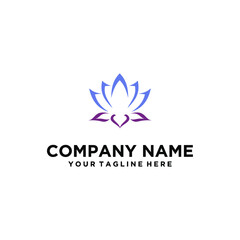 Lotus flower logo vector design.  company logo design.