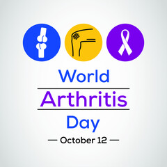 Vector illustration on the theme of world Arthritis day observed each year on October 12th across the globe.
