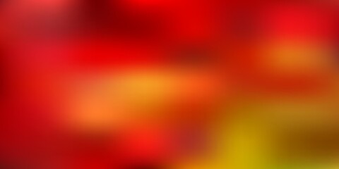 Light red, yellow vector blur background.
