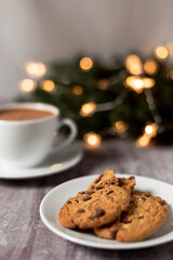 chocolate chip cookies on a plate