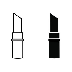 Lipstick vector icon set. Beauty care illustration sign collection. makeup symbol. cosmetics store.