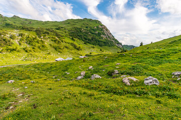 Fototapeta premium Fantastic hike in the Lechquellen Mountains in Vorarlberg Austria
