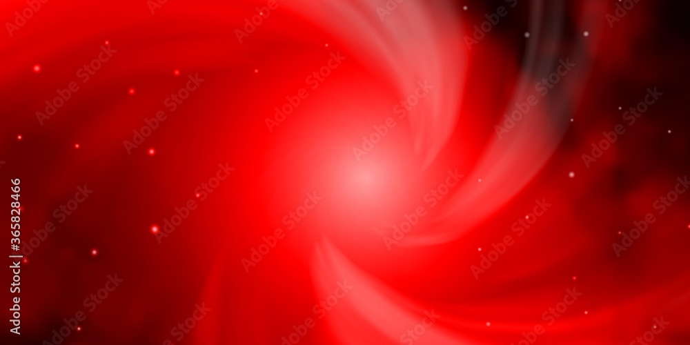 Wall mural dark red vector background with small and big stars. decorative illustration with stars on abstract 