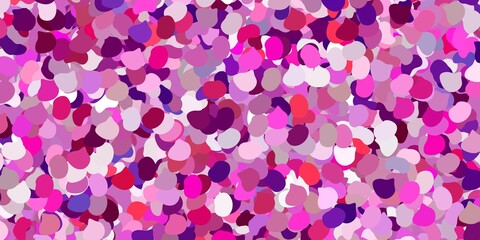 Light purple, pink vector backdrop with chaotic shapes.