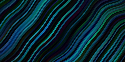 Dark BLUE vector texture with circular arc. Colorful illustration, which consists of curves. Template for cellphones.