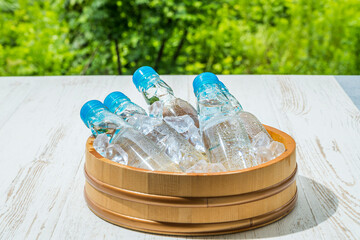 ラムネ　冷えたラムネ　夏イメージ