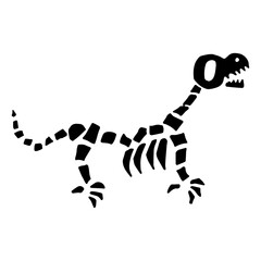  Dinosaur Animal Skeletons and Skulls Cartoon 
